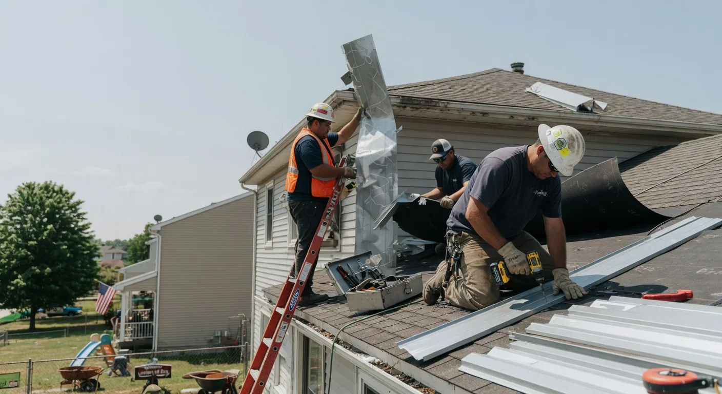 Storm Damage Metal Roof Repair in Henryville, PA